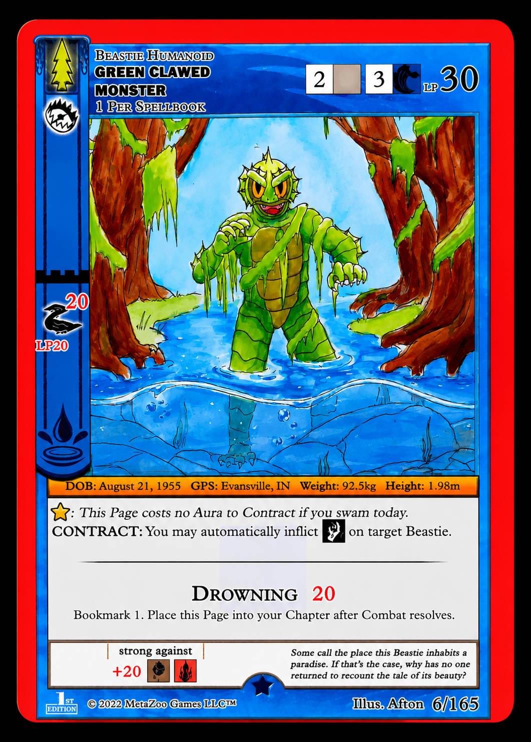 Green Clawed Monster — MetaZoo: Wilderness — 1st Edition