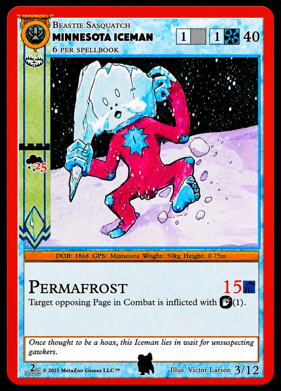 Minnesota Iceman – MetaZoo: Alpha Iceman Theme Deck – 2nd Edition