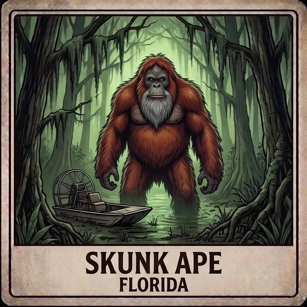 Skunk Ape Florida Cryptid Encyclopedia Profile