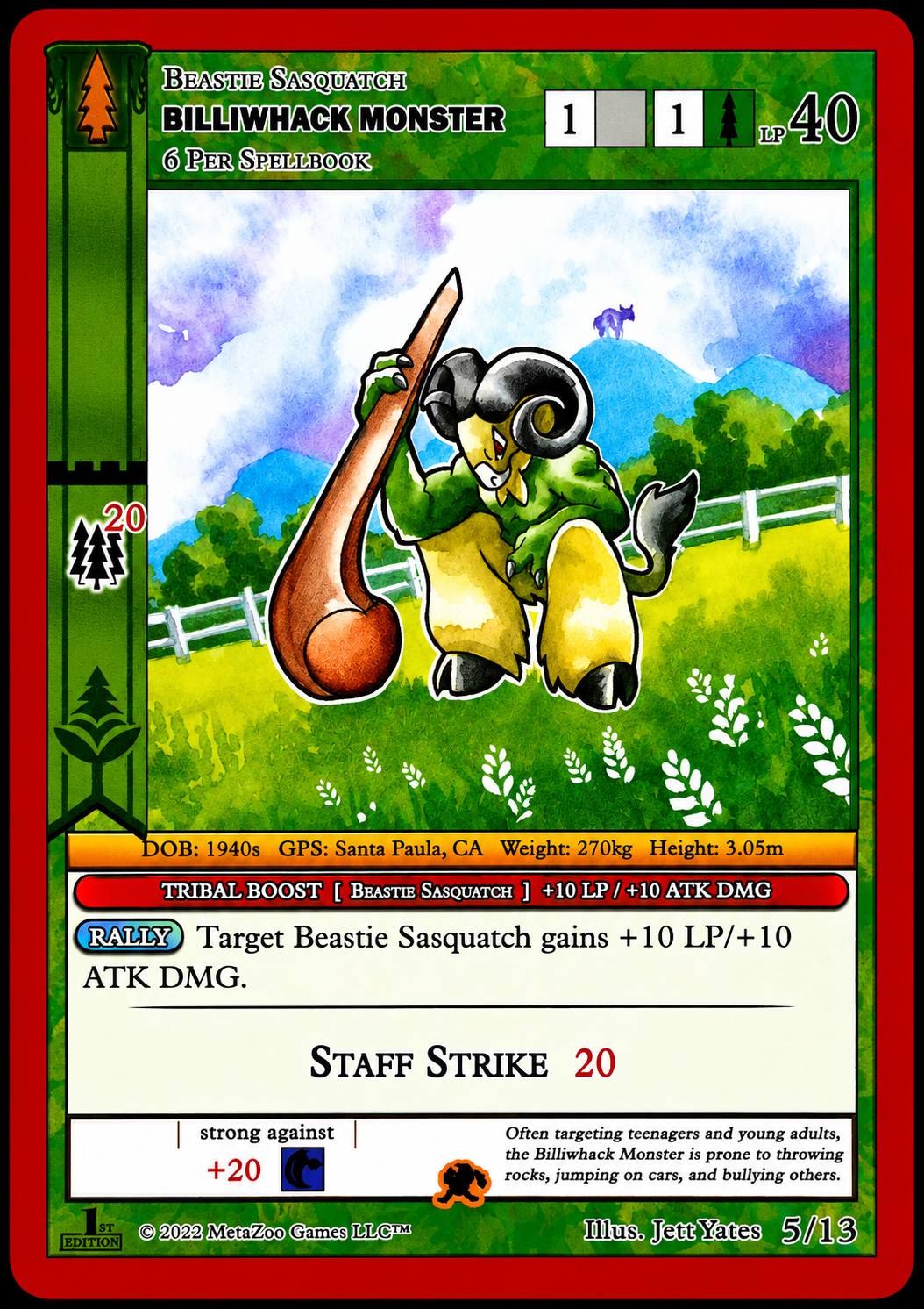 Billiwhack Monster – MetaZoo: Wilderness –  1st Edition – Release Event Deck