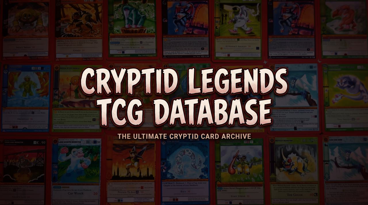 Cryptid Legends TCG Database Index