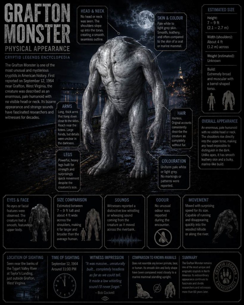 Grafton Monster Cryptid Physical Appearance Profile 