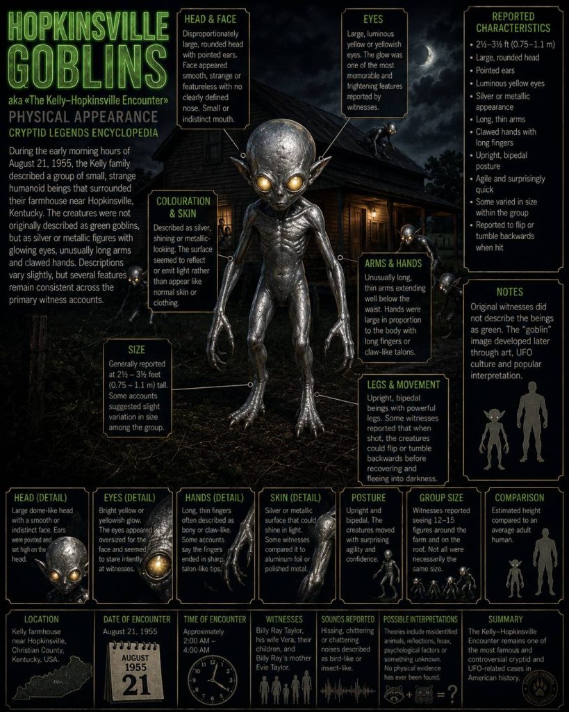 The Hopkinsville Goblins Physical Appearance Description Profile