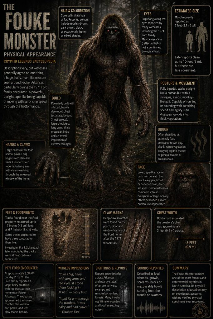 The Fouke Monster Boggy Creek Monster Physical Appearance Encyclopedia Profile