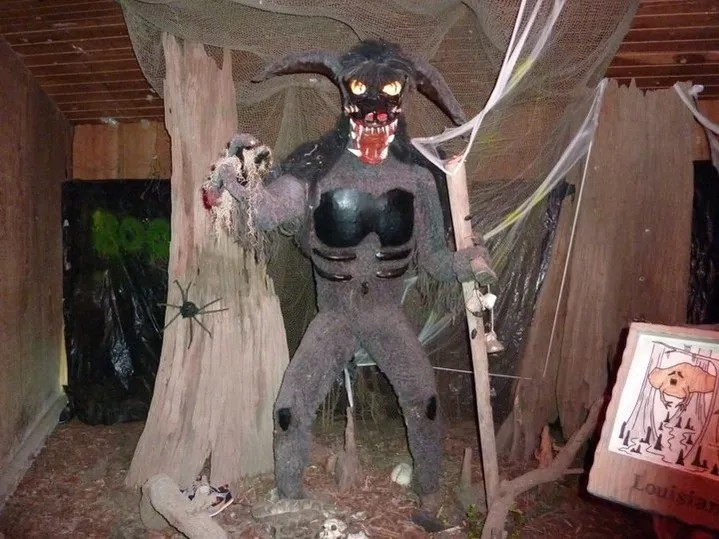 Loup-garou display inside the Louisiana Swamp exhibit