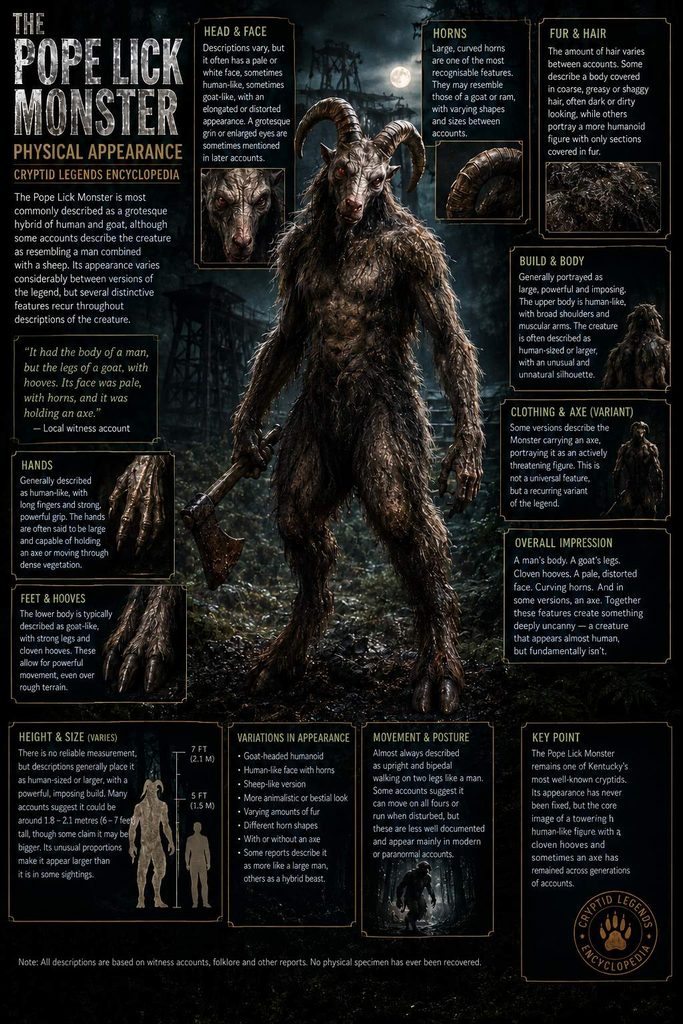Pope Lick Monster Physical Appearance